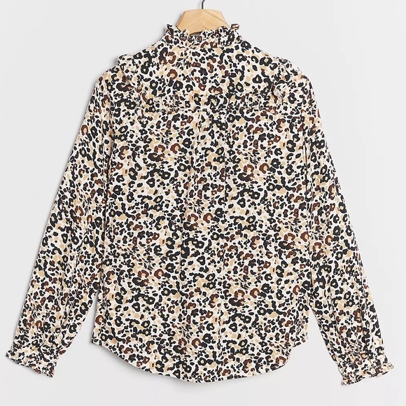 NWT Anthropologie Leopard Prints Button-down Shirt - Picture 6 of 10